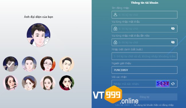 Hướng dẫn đăng ký VT999